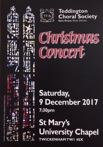 J/ Christmas Carols, 9 December 2017, St Mary's University Chapel, Twickenham 