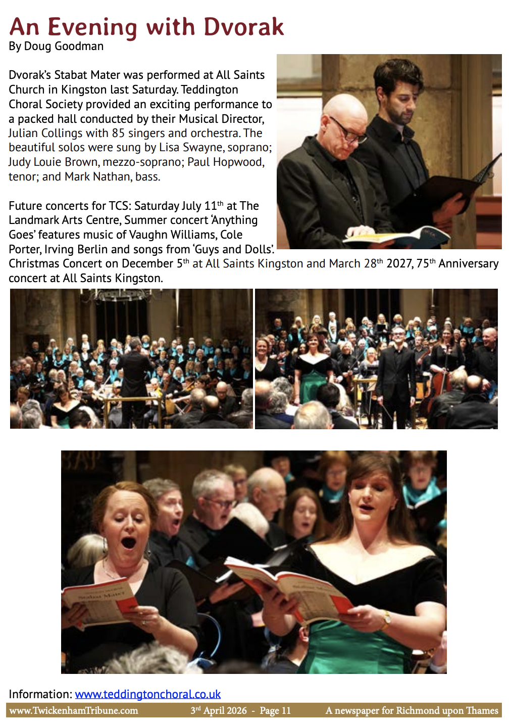 Doug Goodman Tribute summer 2026 Dvorak 